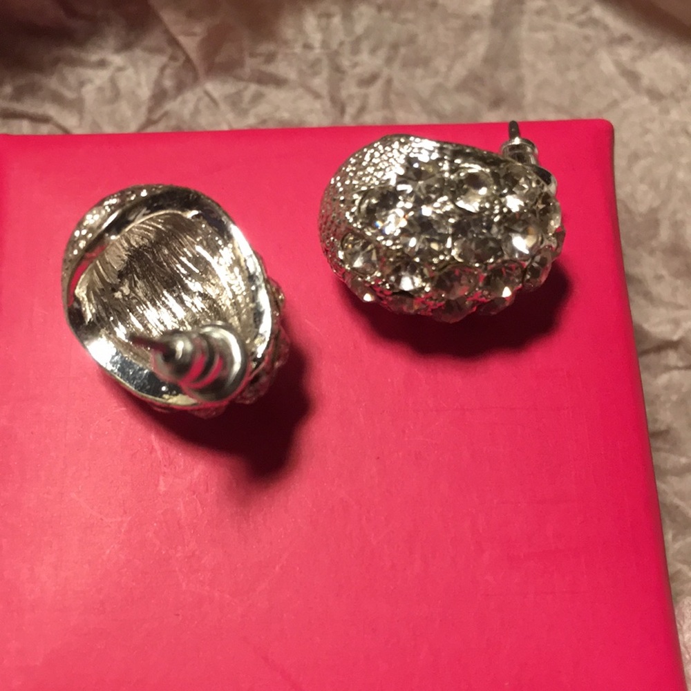 NWT Avon Rhinestone Huggie hoop earrings
